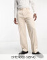 Фото #1 товара ASOS DESIGN smart wide leg trouser in beige satin