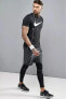 Фото #4 товара Футболка мужская Nike Dri-Fit Training Swoosh Standart Классический крой Черный