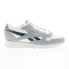 Фото #2 товара Reebok Classic Leather Mens White Suede Lace Up Lifestyle Sneakers Shoes