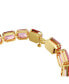 ფოტო #3 პროდუქტის Octagon Cut, Pink, Gold-Tone Millennia Bracelet