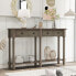 Console Table Sofa Table Easy Assembly With Two Storage Drawers And Bottom Shelf