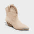 Women's Henley Ankle Western Boots - Universal Thread Taupe 5