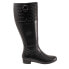 Фото #1 товара Trotters Morgan T2262-001 Womens Black Leather Zipper Knee High Boots