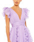 ფოტო #3 პროდუქტის Women's Ieena Pleated Ruffle Cap Sleeve Flowy A Line Gown