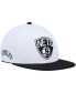 Фото #2 товара Men's White Brooklyn Nets Core Side Snapback Hat