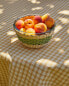 Glass rattan salad bowl