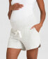 ფოტო #6 პროდუქტის Women's Essential Jersey High Waist Maternity Shorts, Set of 2