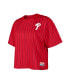 ფოტო #4 პროდუქტის Women's Red Philadelphia Phillies Boxy Pinstripe T-Shirt