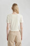 Kadın T-shirt Kırık Beyaz T9631az/wt32