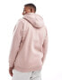 Brave Soul zip hoodie with rope drawcord in dusty pink