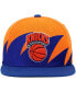 Men's Orange, Blue New York Knicks Hardwood Classics Sharktooth Snapback Hat