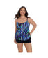 ფოტო #1 პროდუქტის Women's Super Sleek Ruffle Faux Shortini Swimsuit