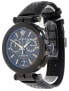 Фото #2 товара Versace Aion Chronograph Herrenuhr Schwarz Leder Schwarz Stahl 45mm