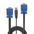 Фото #2 товара Lindy 32186 - 2 m - VGA - Black - Blue - USB - 15 Way HD Male - 15 Way HD Male