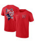 ფოტო #1 პროდუქტის Branded Men's Red Washington Nationals Split Zone T-Shirt