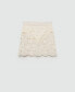 Фото #2 товара Women's Flowers Detail Crochet Mini Skirt