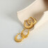 Decent gold-plated steel hoop earrings VAAXF1180G