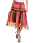 Фото #1 товара Farm Rio Mixed Stripes Midi Skirt Women's
