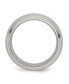 Stainless Steel Brushed Polished 10mm Beveled Edge Band Ring