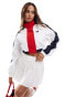 Tommy Jeans cropped archive windbreaker in red white blue