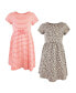 ფოტო #1 პროდუქტის Big Girls Cotton Short-Sleeve Dresses 2pk, Lemon Tree