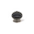 Doorknob Rei e503 Circular Porcelain Black Metal White 4 Units (Ø 40 x 36 mm)