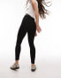 Topshop branded elastic legging in black