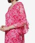 Фото #4 товара Women's Floral-Print Chiffon 3/4-Sleeve Dress