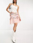 Фото #4 товара Miss Selfridge embroidered festival frill hem mini skirt