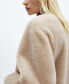 Women's Fur-Effect Appliqués Coat