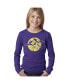 ფოტო #1 პროდუქტის Girl's Child Word Art Long Sleeve - Halloween Bats T-shirt