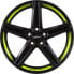 Фото #2 товара Колесный диск литой Oxigin 18 Concave black foil neon yellow 8.5x18 ET35 - LK5/120 ML72.6