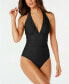 Фото #1 товара Tommy Hilfiger 259145 Women's Halter Black One Piece Swimsuit Size 4