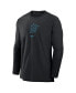 Men's Black Miami Marlins Authentic Collection Player Performance Pullover Sweatshirt