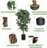 Фото #7 товара Искусственный цветок costway Кустарник Ficus 180 см