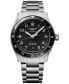 ფოტო #1 პროდუქტის Men's Swiss Automatic Spirit Zulu Time Stainless Steel Bracelet Watch 42mm