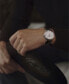 ფოტო #6 პროდუქტის Men's Swiss Automatic Maestro Brown Leather Strap Watch 40mm