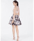 Фото #3 товара Sequin Hearts Women's Juniors Floral Print A Line Skirt Black Blush 5
