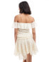 Фото #2 товара ASOS DESIGN chiffon shirred ruffle cami top in ivory