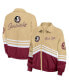 Фото #1 товара Women's Tan Distressed Florida State Seminoles Vintage-Like Throwback Windbreaker Full-Zip Jacket