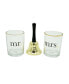 Фото #1 товара Mr and Mrs Rocks Glasses and Hand Bell Set, 3 Pieces