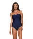 Фото #1 товара Helen Jon 294835 Women Twist Bandeau One-Piece Navy Size LG