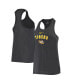 Women's Anthracite LSU Tigers Arch and Logo Classic Performance Tank Top