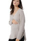 ფოტო #3 პროდუქტის Women's Maternity Side Zip Nursing Sweater