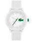 ფოტო #1 პროდუქტის Unisex L.12.12. White Silicone Strap Watch 48mm