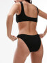 Фото #7 товара Topshop mix and match crinkle high leg bikini bottoms in black