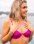 South Beach X Miss Molly exaggerated underwire bikini top in high shine pink