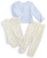 ფოტო #2 პროდუქტის Baby Girls Cardigan, Bodysuit and Pants, 3 Piece Set, Created for Macy's