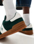 Фото #5 товара Polo Ralph Lauren Heritage Aera trainer with gumsole in green and white