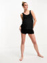 Фото #4 товара ASOS DESIGN Maternity exclusive mix & match cotton pyjama vest in black